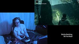 Hey, wanna see my big natural tits in this naked Alan Wake game?