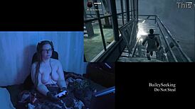 Hey, wanna see my big natural tits in this naked Alan Wake game?