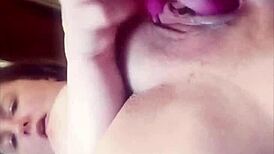 Creamy Vibrator Sucked By Lips