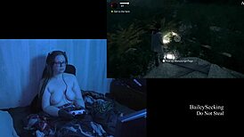 Hey, wanna see my big natural tits in this naked Alan Wake game?