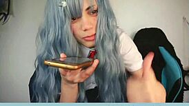 i whisper naughty things as you peek under my skirt, kinoko rin in cosplay costume