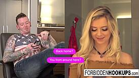 Riley hardcore fucks step-brother with blowjob and facial