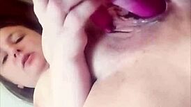 Creamy Vibrator Sucked By Lips