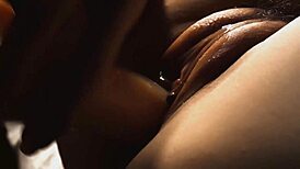 She masturbated until dripping wet, then I filled her completely with cum