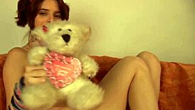 Teddy bear rubs my pussy