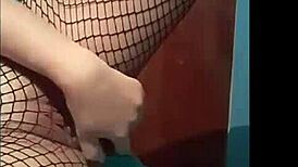 Oh Yes, Mesh Stockings And Painful Spanking With Toys!