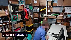 Shoplyfter - Slim Teen Fucked by Officer