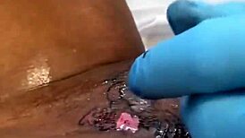 tattoo appointment for ebony milf and cute lesbian