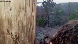 savagegent gets sucked and fucked doggystyle by a slut outdoors