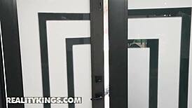 Mandy Rhea catches Callie Black humping dryer. Suggests a wild ride instead.