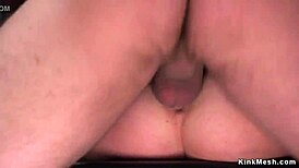 blonde hottie doggy banged in bondage?