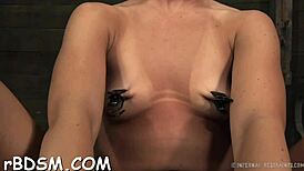 brunette lady enjoys self-massage