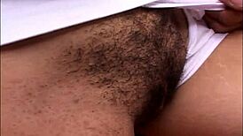 Ebony Babe Shaves Her Pussy And Licks Balls In Hardcore Scene