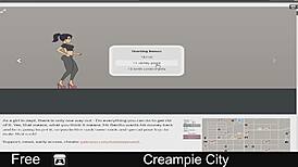 Explosive creampie action in the city!