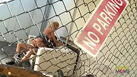 Blonde Chick Wants Adventure Outdoors With Piercing