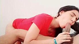 mi hermanastra handles lunch, and i give her the creampie dessert with oral and anal fun