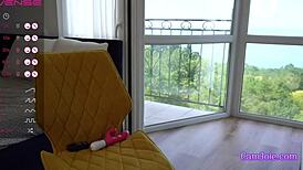 omg, super hot blonde with sexy legs messin’ around in stockings!