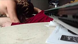 wife moans loudly while riding monster cock in bedroom