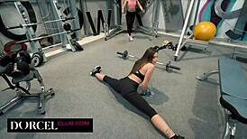 yo, check this anal threesome at the gym with hot babes! 🏋️‍♀️