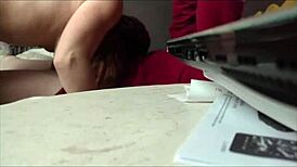 wife moans loudly while riding monster cock in bedroom