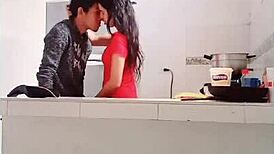 mi hermanastra handles lunch, and i give her the creampie dessert with oral and anal fun