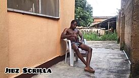 Hey, watch this model tease and flash his huge cock outdoors for penismanxxx.