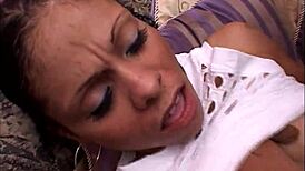 Ebony Babe Shaves Her Pussy And Licks Balls In Hardcore Scene