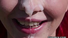 Wicked Sex Kitten Gets Cumshot Surprise On Her Face Swallowing Jizz