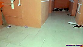 cleaning apartment, neighbor with girlfriend, decide to relax alone