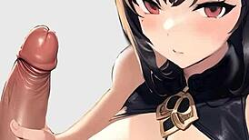 Anime Girl Jerking Off A Big Cock In Pov