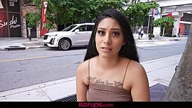 Petite Latina Teen Kimberly Love Bends Over for Team