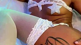 petite cutie cali caliente cums hard on her ass