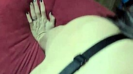 Big Tits BBW Suggestively Plays with Husband