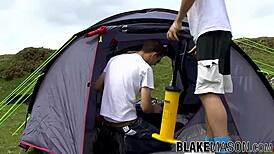 Camping Adventure Sparks Luke and Brez's Wild Gay Stroking