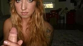 Busty Teen Daisie Belle Gives POV Handjob and Titty Fuck