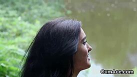 Unusual Looker In Blowbang Sucks And Gets Facial Cumshot.