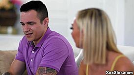 Günahkar Olgun Kadın ve Genç Irk Dışı Büyük Sik Sert Çeteci Dörtlüyle