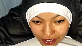 nun craves swallowing cum in homemade naughty clip