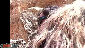 Sonia b gets a tremendous fuck on the beach with facial and ass play