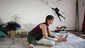 Join my fanclub for nude yoga lessons with big ass russian milf