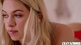 Vixen college girl sneaks around to fuck her sister’s boyfriend behind closed doors.