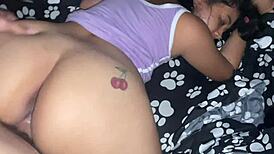 latina girl catches me masturbating and fulfills my fantasy with big ass