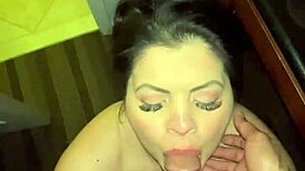 That milf gives an amazing blowjob