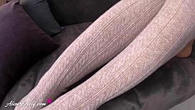 Real Female Pulsating Orgasm Creamy Pussy From Masturbation Close-Up - Alisa Lovely