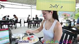 hey babe, check out 5 days with this thick ass brunette in paradise, day 2 is hot!