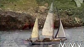 Trashy chick pees on guy's face outdoors