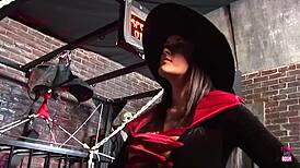 Two big titted brunettes enjoy threesome with man