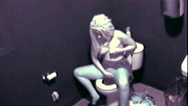 Blonde Babe Masturbates In Comfort Room And Gets Caught On Cam! Watch Her Orgasm Now!