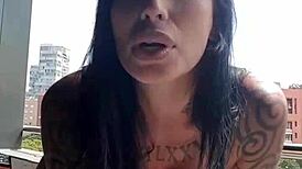 Neighbors spy on this milf masturbating her big tits in a voyeur fetish