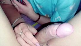 Horny stepsister with big ass sucked my big dick in the bedroom